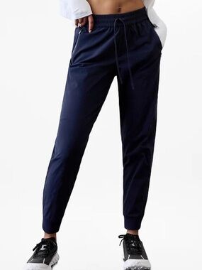 Athleta Trekkie Relaxed Mod Rise Jogger Large Blue
